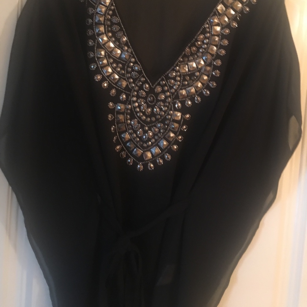 MK Black blouse/gunmetal work in the front.